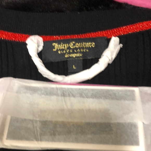 NWT JUICY COUTURE Black Duster Sweater Coat Jacket - Picture 8 of 8